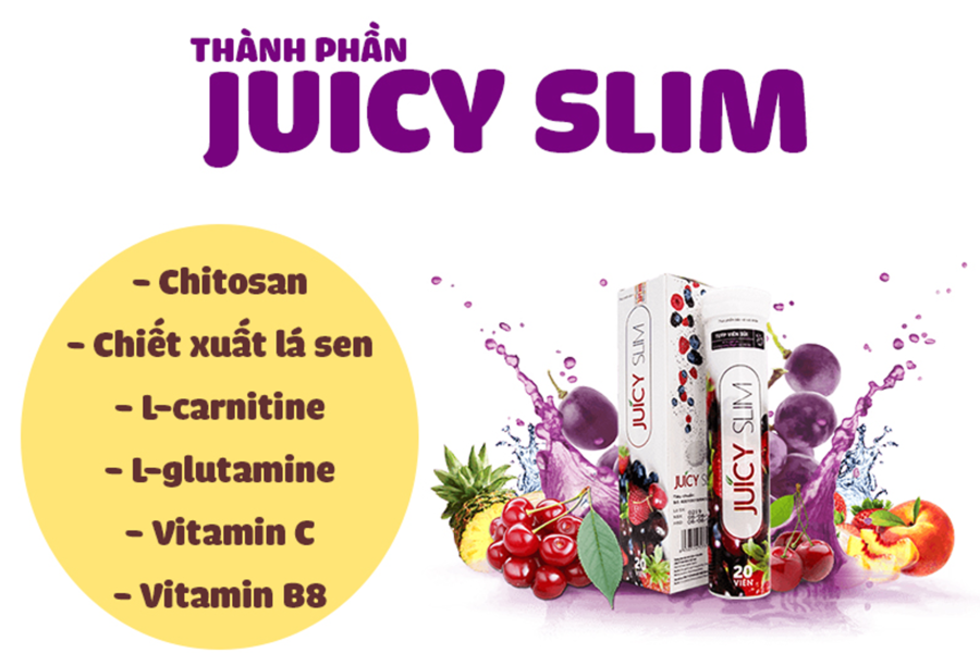 Thành phần thảo dược thiên nhiene có trong viên sủi giảm cân Juicy Slim